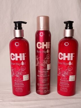 CHI Rose Hip Oil Color Nurture Bundle Hair Products Biosilk